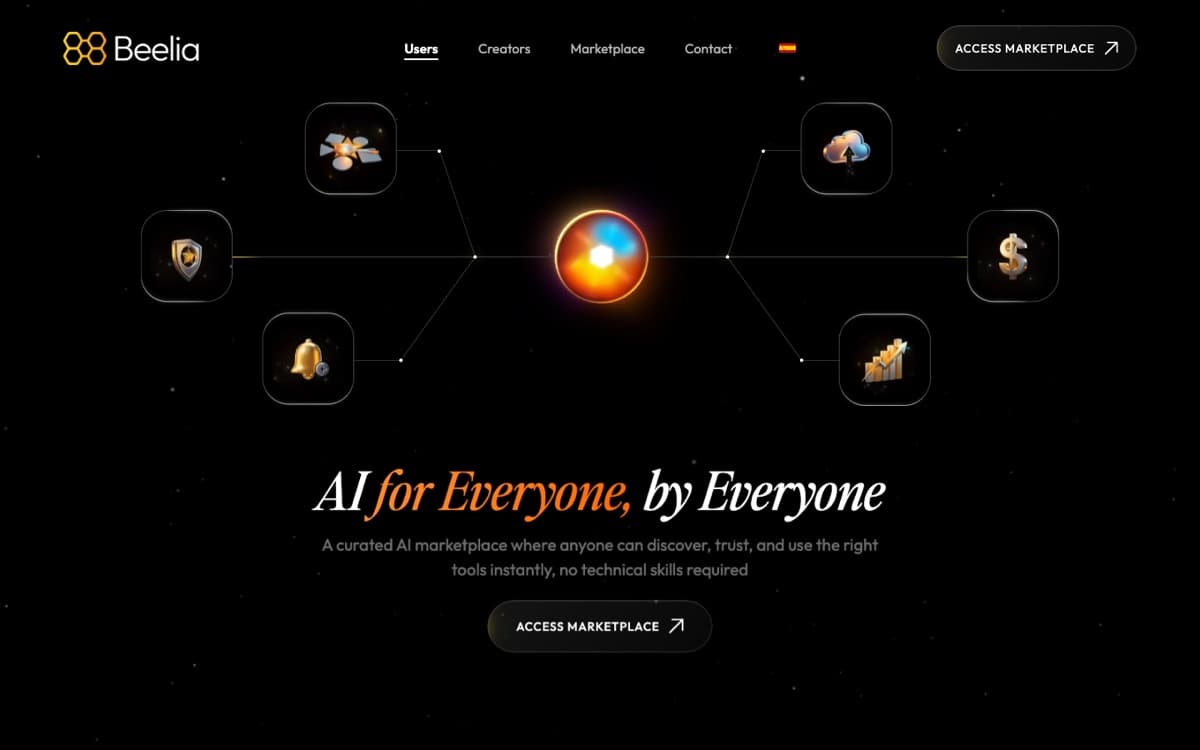 Beelia home page